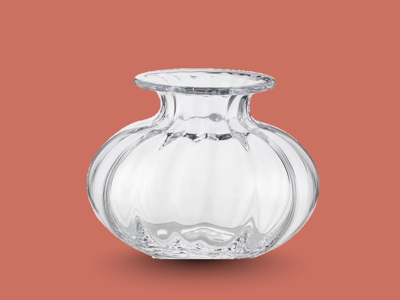 Baltic Sea Glass - Pumpkin 11 cm. vase: Klar glas
