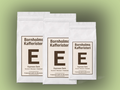 Bornholms Kafferisteri - Espresso Dark - 2 stk. 1000g + 1 stk. 500g