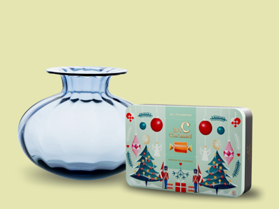 Baltic Sea Glass Pumpkin Vase - Karamelleriet TinBoks