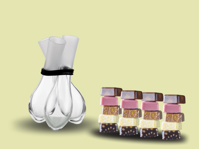 Baltic Sea Glass Frosted top + Kjærstrup Chokolade