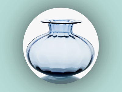 Pumpkin Large 16 cm. vase Night Blue