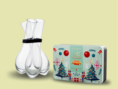 Baltic Sea Glass, vase klar glas - Karamelleriet Tinboks