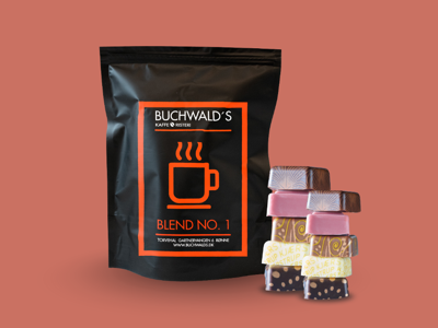 Buchwalds 500g + 15 stk lækre Kjærstrup chokolade