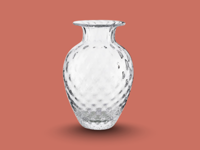 Baltic Sea Glass Pineapple 16 cm. clear