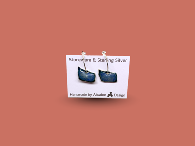 Absalon Design - 1 stk. Øreringe Bornholm: Blå