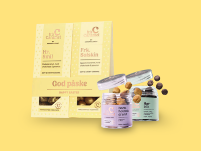 Karamelleriet - Limited Edition Hr Smil & Frk. Solskin:  +  1 x Havblik 90g  V + 1 x Bornholmsk Granit