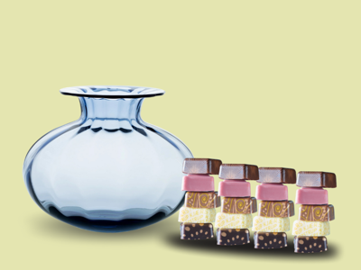 Baltic Sea Glass Pumpkin Vase + Kjærstrup Chokolade