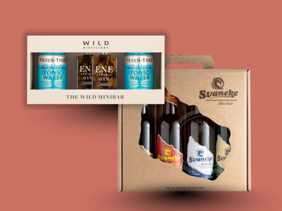 Svaneke Bryghus Gaveæske 4 stk + Gin 