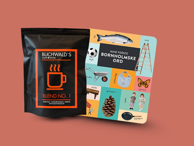 Mine Første Bornholmske Ord + 500g Buchwalds kaffe