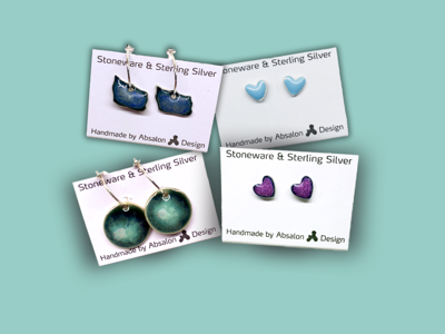 Absalon Design - valgfri 1 stk Øreringe + 1 stk ørestikkere 