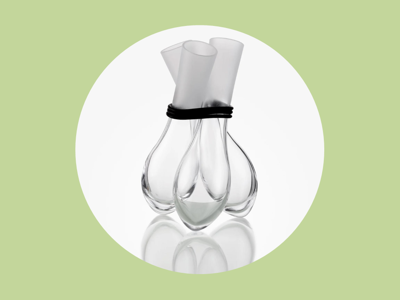 Baltic Sea Glass - Trinity Medi vase: Clear Glass