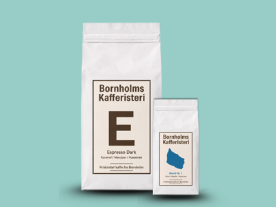Bornholms Kafferisteri Pakke - 1 stk. 1000g Espresso Dark +1 stk. 250g Blend no 1