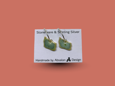 Absalon Design - 1 stk. Øreringe Bornholm: Grøn