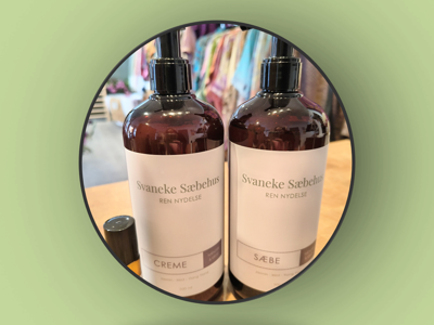  Svaneke Sæbehus - 500 ml. flydende sæbe, 500 ml. creme, 10 ml. neglebåndsolie med lavendel