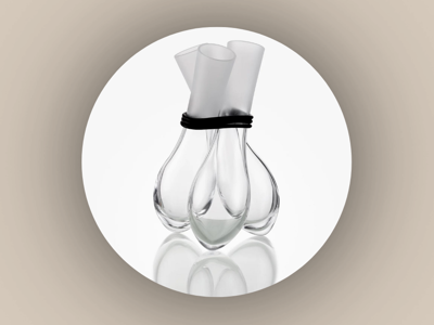 Baltic Sea Glass Trinity Medi Vase - frostet top