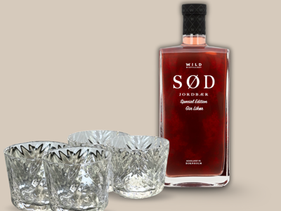 4 stk. glas + Sød Likør Wild Distillery 