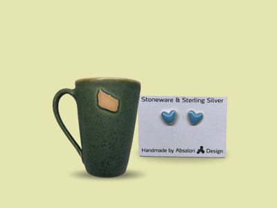 Absalon Design - 1 stk. Krus + 1 stk. Valgfri Øreringe 