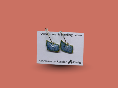 Absalon Design - 1 stk. Øreringe Bornholm: Blå/Grøn