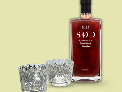2 stk. glas + sød likør Wild Distillery
