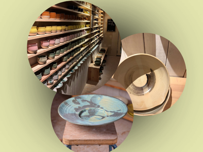 P-Keramik - 2 stk valgfri Kopper + 1 stk valgfrit fad, skål eller kande